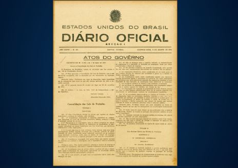 fac símile do diário oficial em 10 de novembro de 1943.