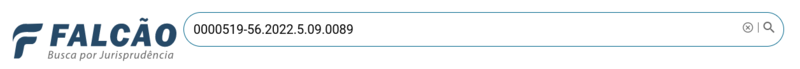 Pesquisa pelo número do processo